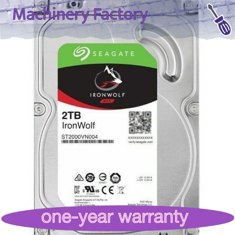 1PCS New Seagate ST2000VN004 IronWolf 2TB 5900RPM SATA 3.5" NAS HDD Hard Drives