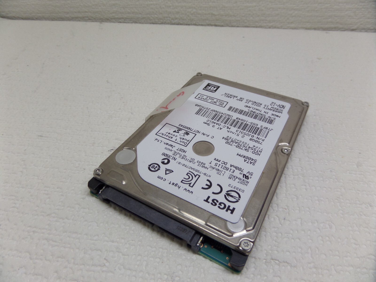 HGST Hitachi HTS547575A9E384 PN:0J25313  Apple#655-1684B 750gb Sata HDD