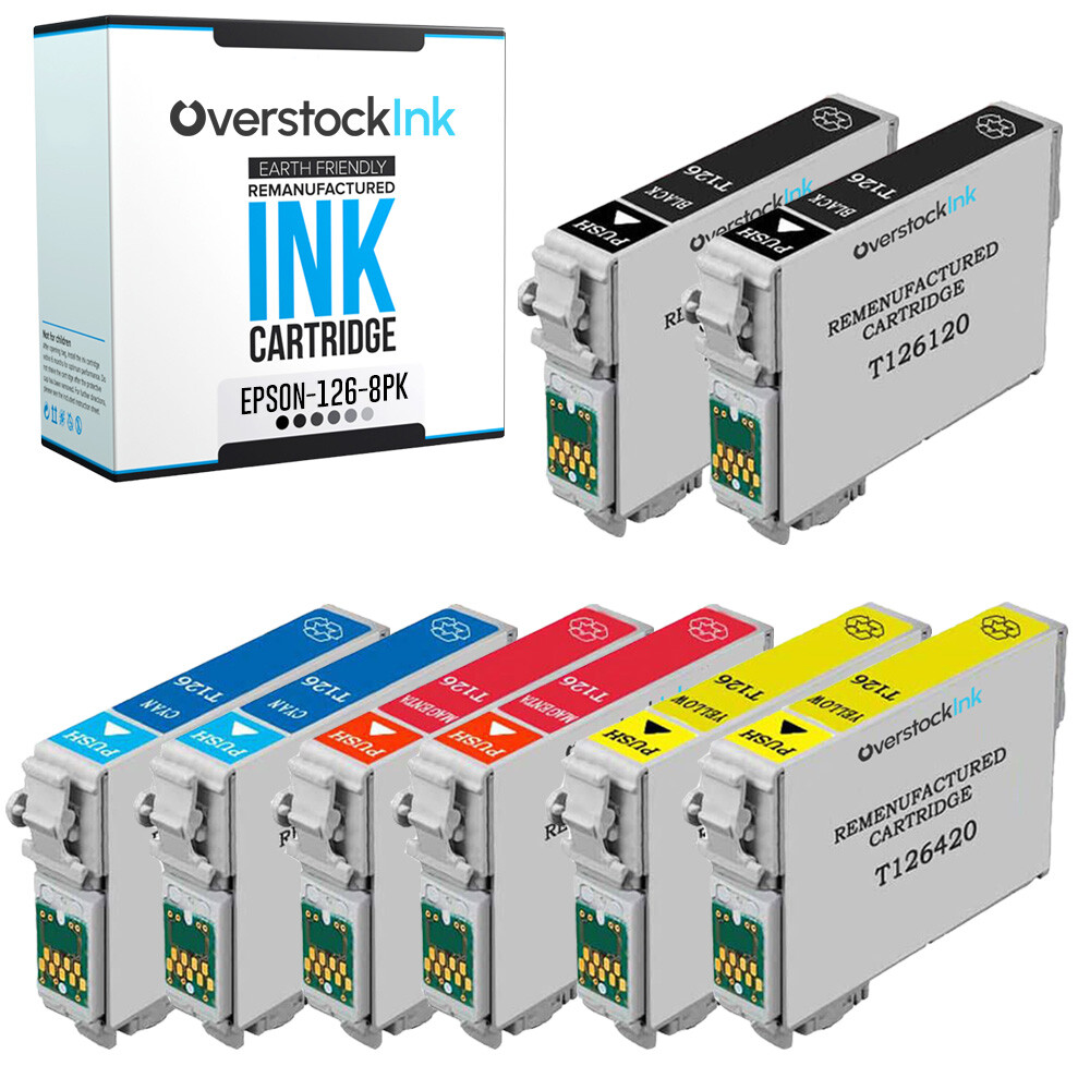 8PK Compatible OSI T126 Combo Pack Ink Cartridges for Epson Stylus NX330 NX430