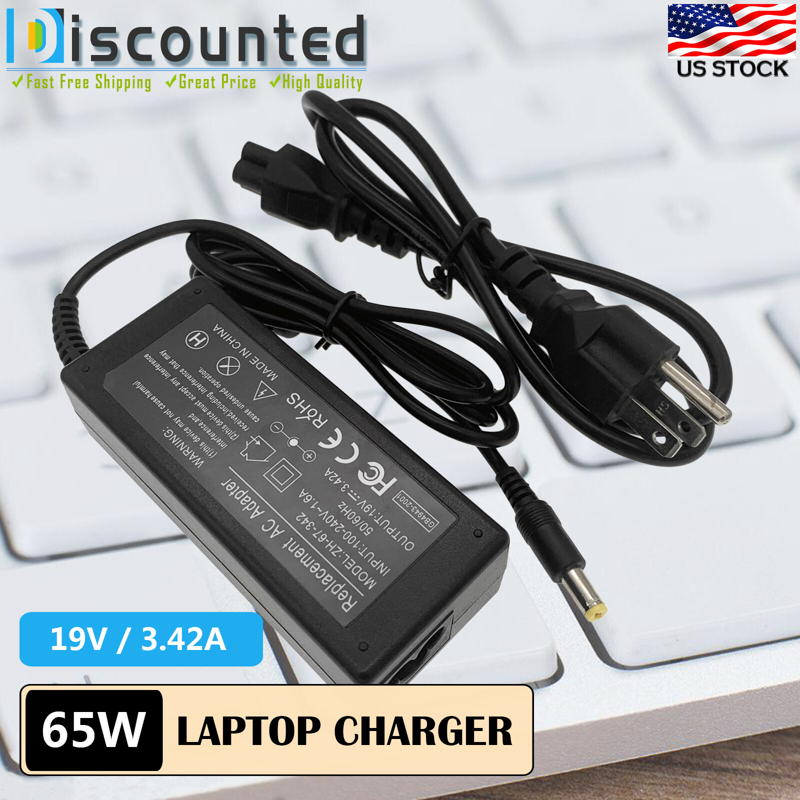 AC Power Adapter Charger For Acer Aspire 5749Z-4449 5749Z-4809 5749Z-4706 & Cord