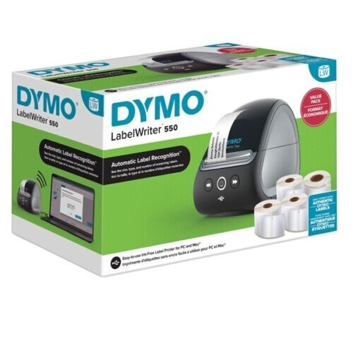 DYMO - LabelWriter 550 Label Printer Bundle with 4 Replacement Rolls