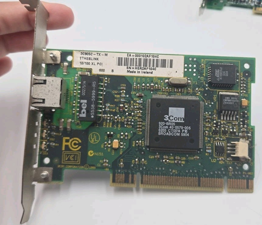 3Com 3C905C-TX-M EtherLink 10/100 XL PCI Ethernet Network Adapter NIC Card