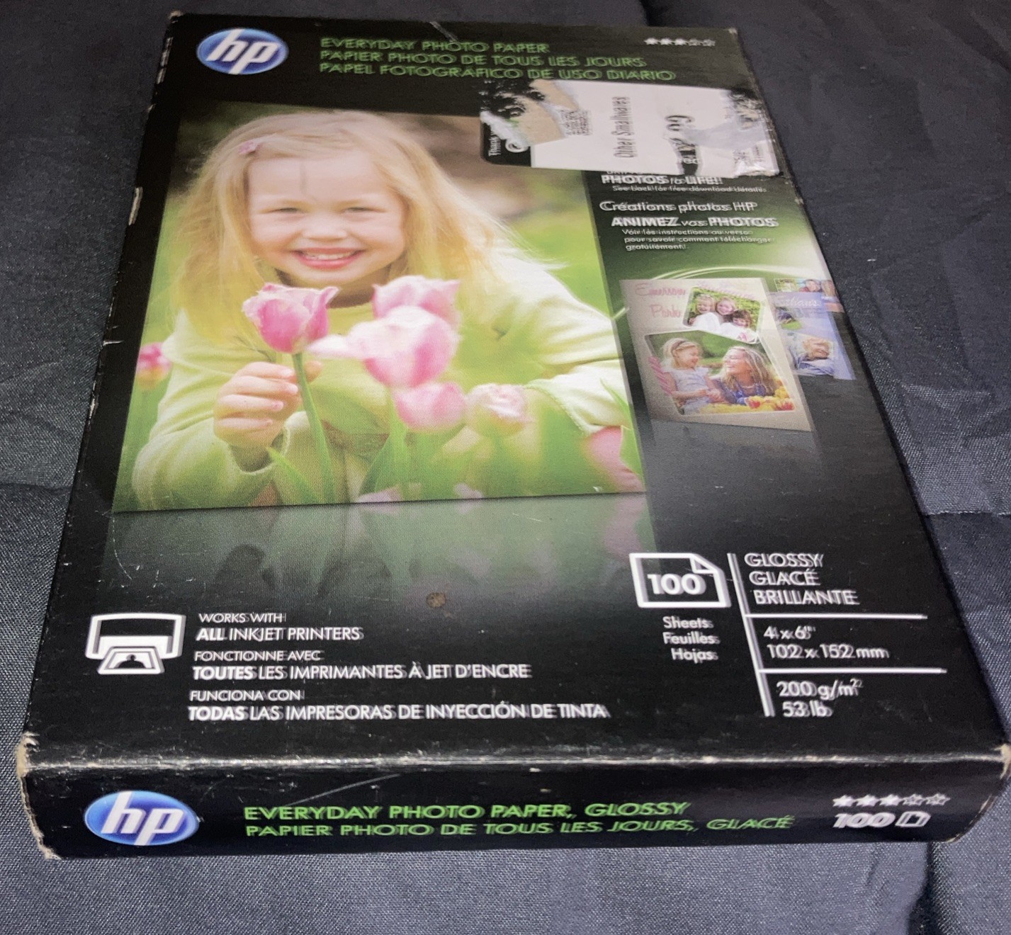 HP Genuine Professional Photo Paper 100 Sheets 4x6 Glossy CR759A