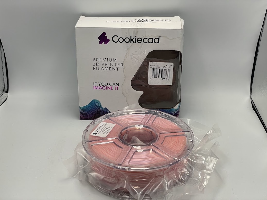 Cookiecad 1.75mm PLA 3D Printer Filament Single Color 1.0 kg (2.2 lbs.) Spool