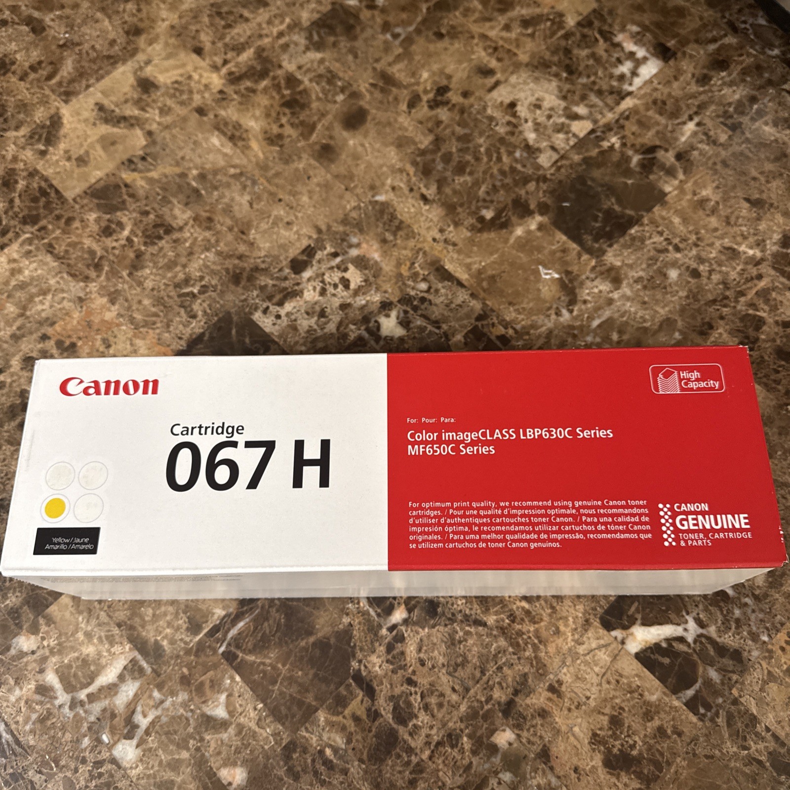 Canon Genuine High Capacity Toner 067 CMYK for MF650 LBP630 Printers