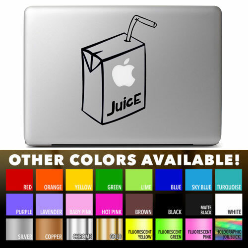 Apple Juice Box Vinyl Decal Sticker for Macbook AirPro HP Dell Laptop Car Window