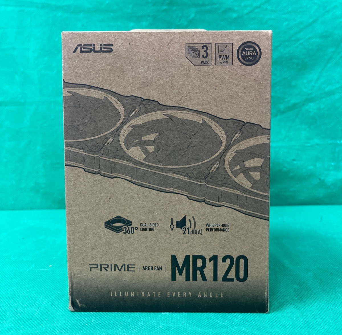 ASUS Prime MR120 ARGB Fan - Triple Pack, Black - NEW