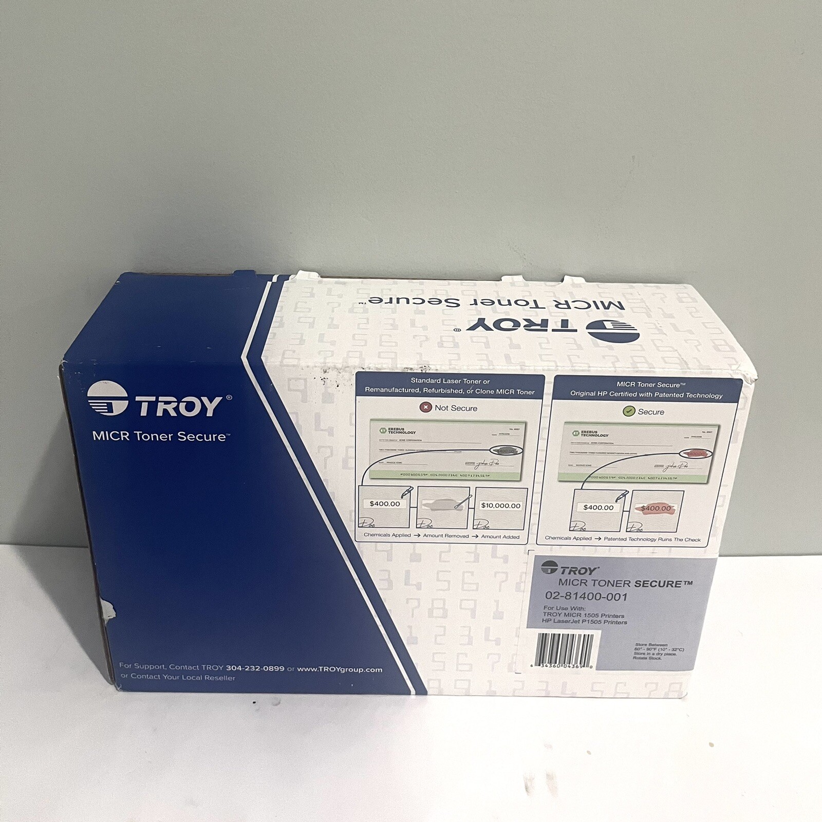 TROY MICR TONER 02-81400-001 GENUINE ORIGINAL For HP LASERJET P1505 NEW