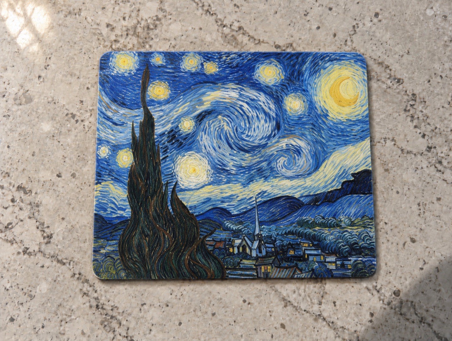 Van Gogh Starry Night Mouse Pad 8.5"x7" Art Painting Desk Mat Mousepad Gift