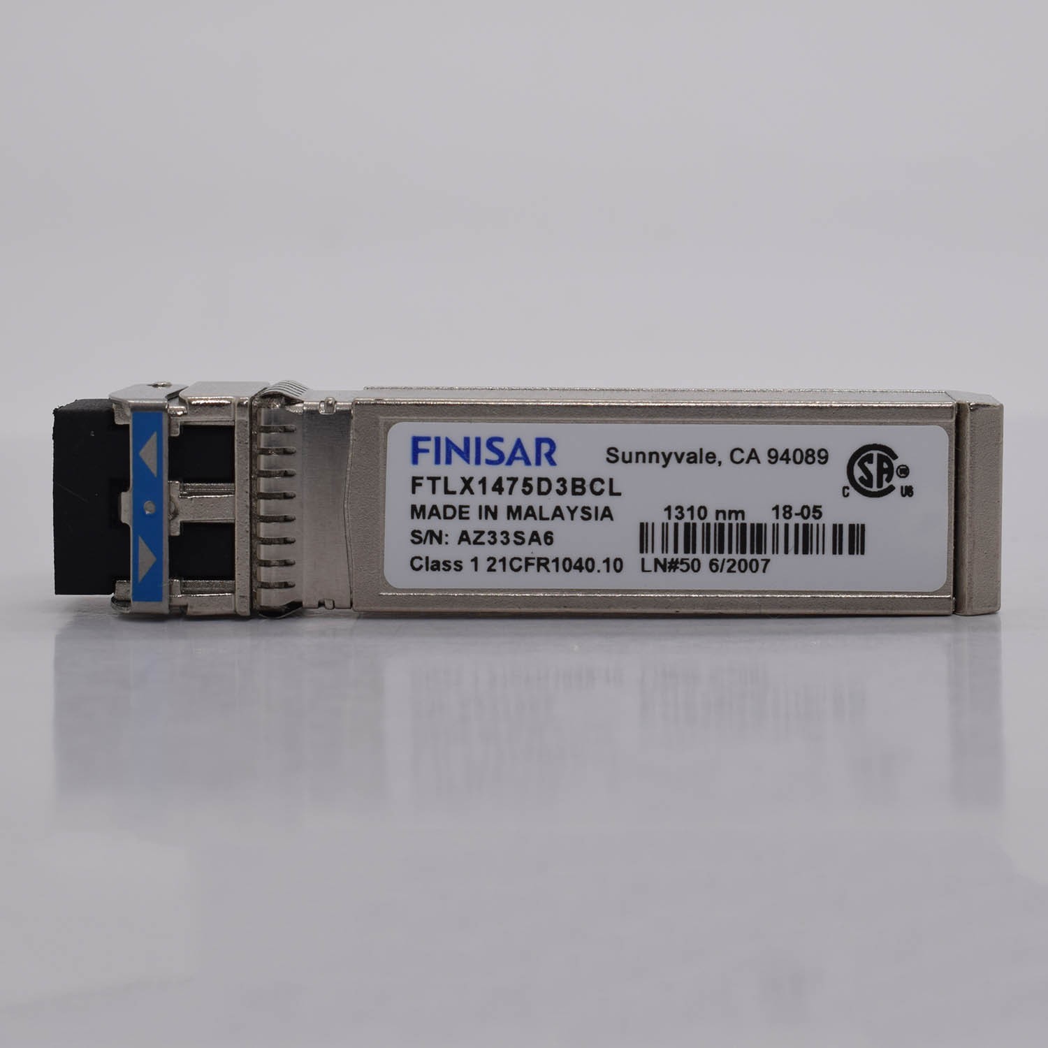 Finisar FTLX1475D3BCL 10Gb 1310nm 10km Single Mode Datacom SFP+ 10Gbase-LW/LR