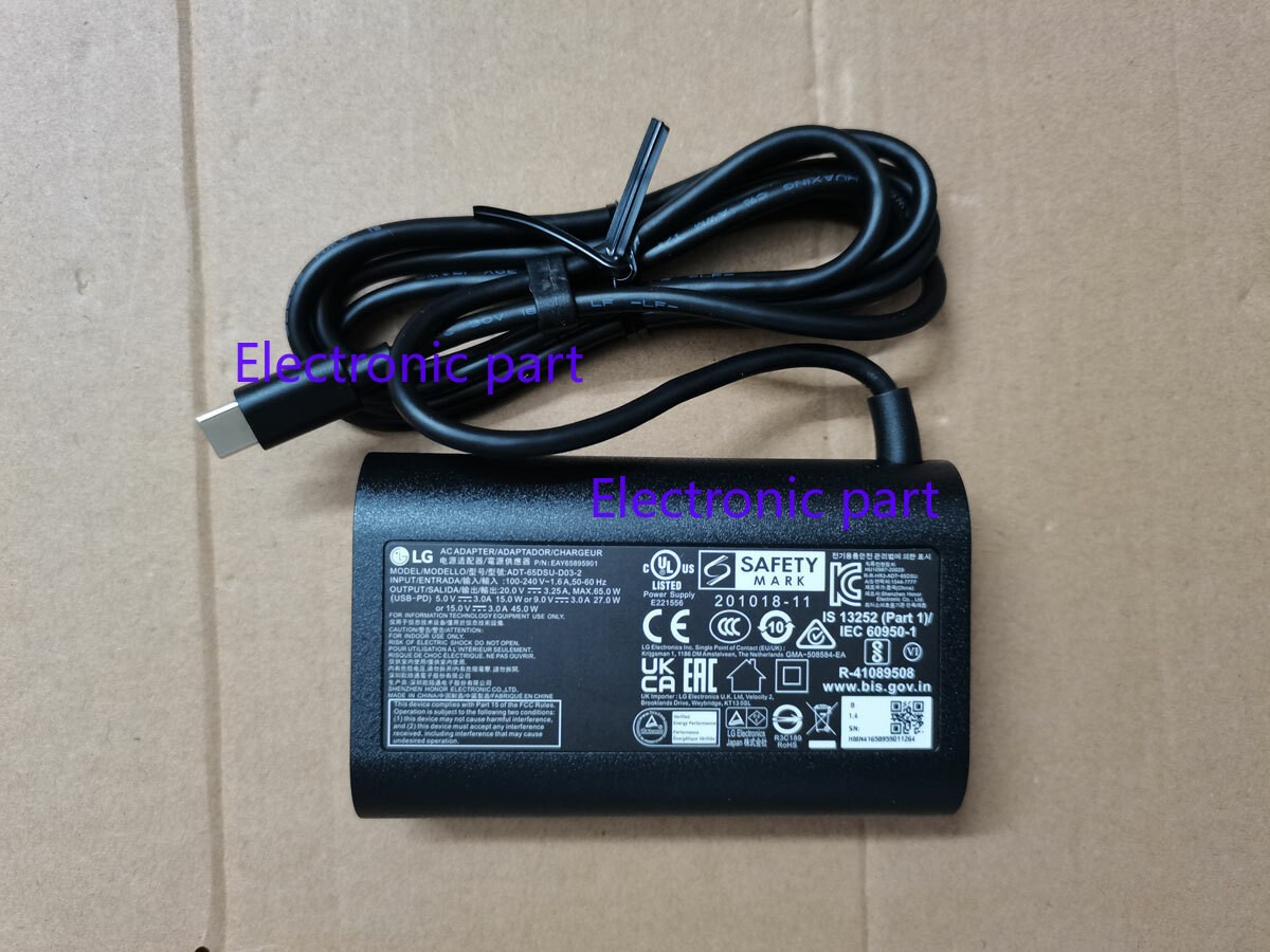 LG 65W USB-C Adapter ADT-65DSU-D03-2 for LG Gram 14ZB90Q-G.AAC6U1