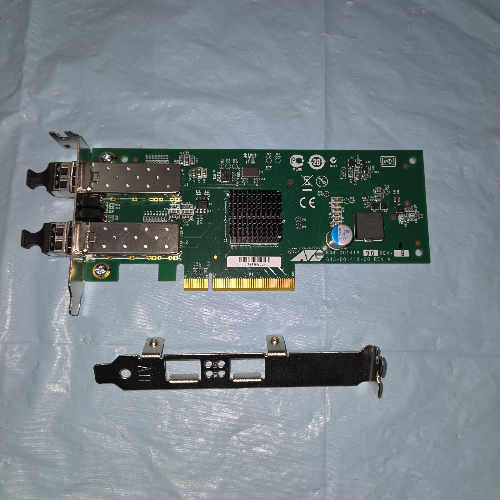 Allied Telesis AT-ANC10S/2 Dual Port 10Gb SFP+ PCIe NIC w/ 2 SP10SR