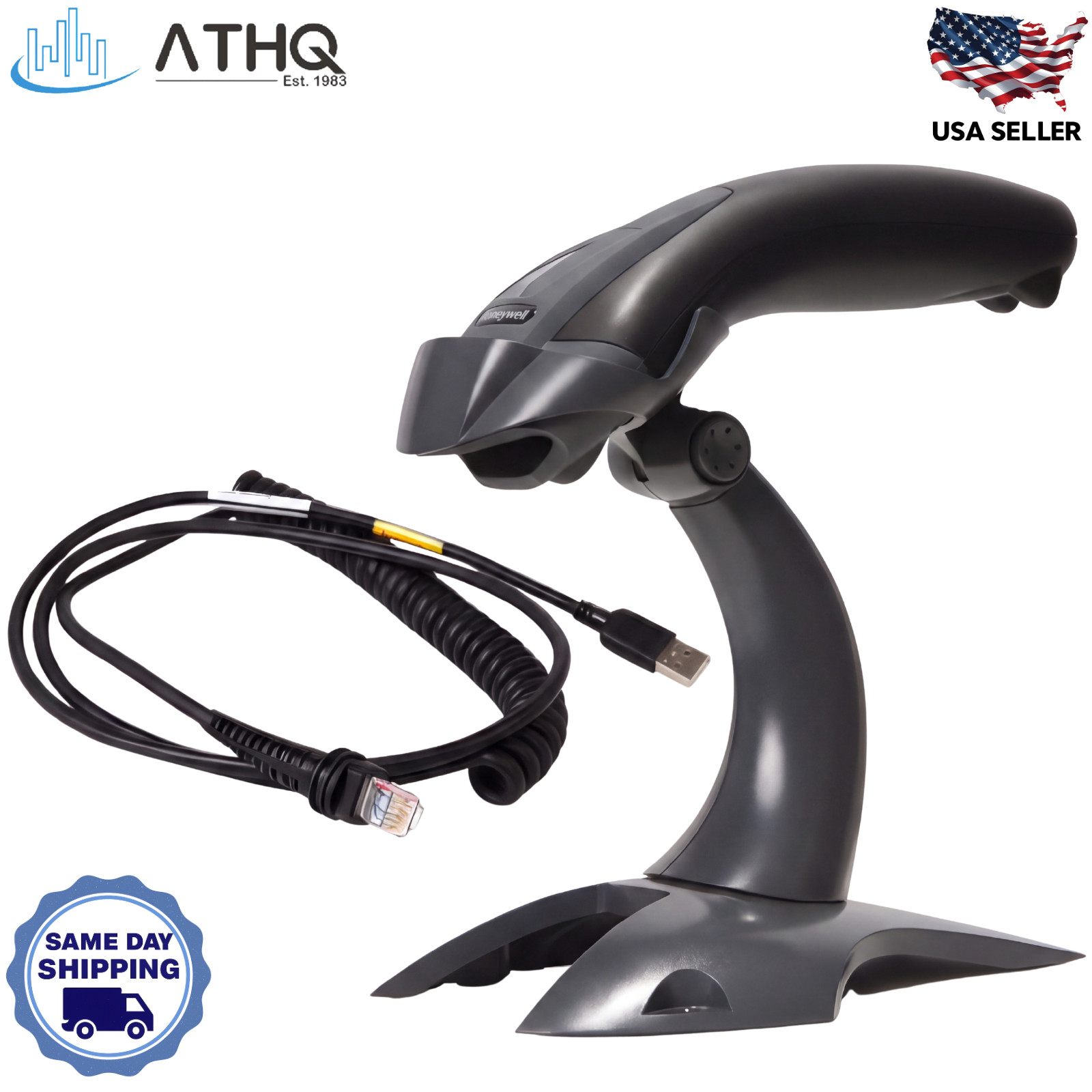 Honeywell Voyager 1200G 1D Laser Barcode Scanner USB Handheld POS w/Stand - NEW