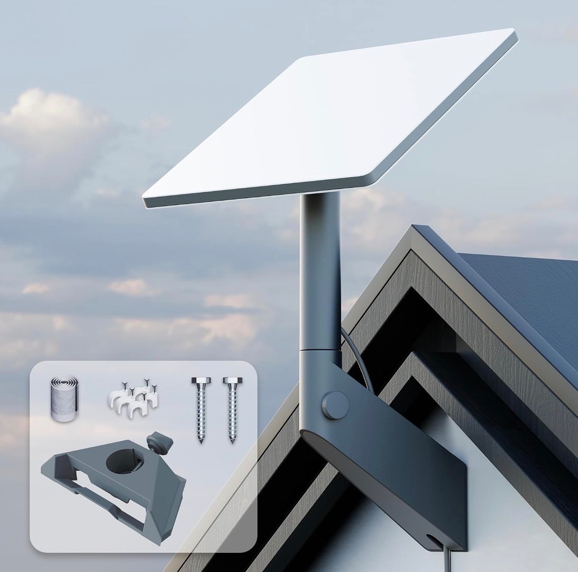 Starlink Mini Wall Mount, 360 Adjustable Starlink Mini Bracket, Gray