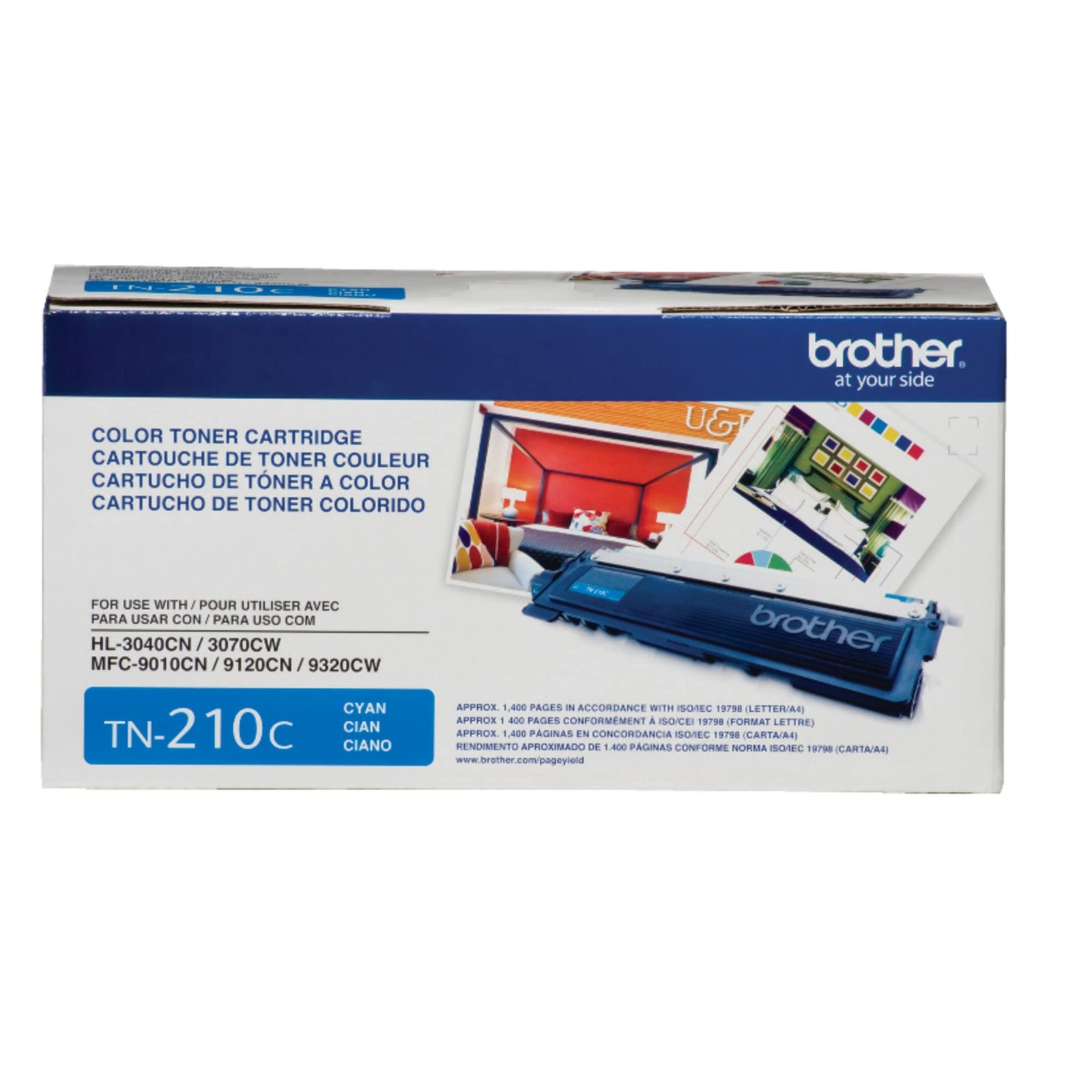 Brother® TN-210C Cyan Toner Cartridge Blue