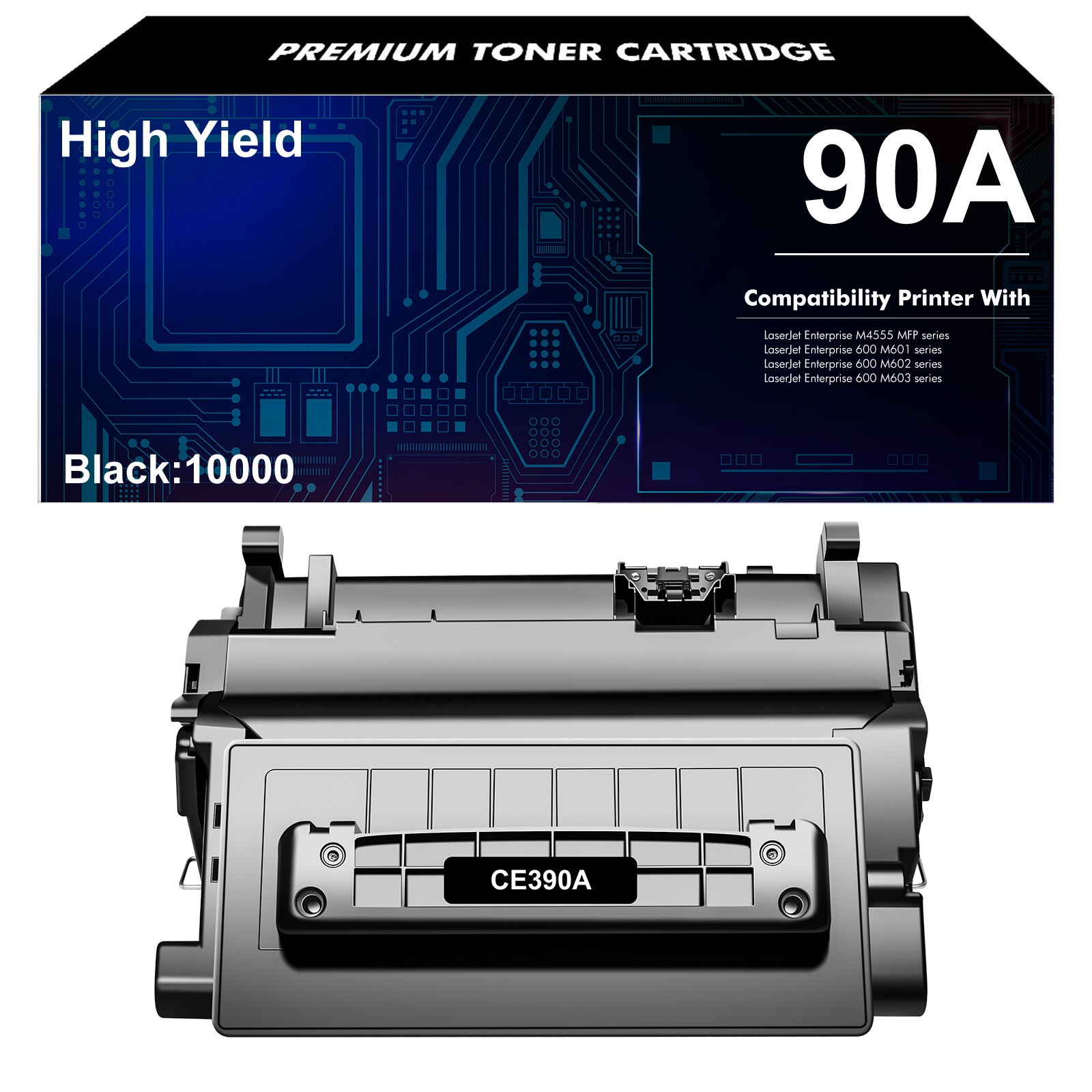 1PK CE390A 90A Toner Cartridge for HP LaserJet M602x M603dn M603n M603xh M602n