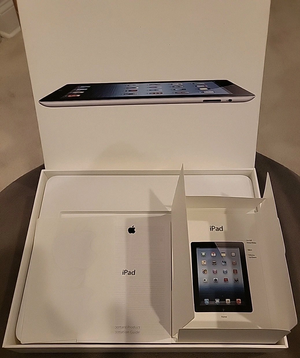  Empty Apple Retail Box iPad  16GB Black MD510LL/A Model A 1458 .  
