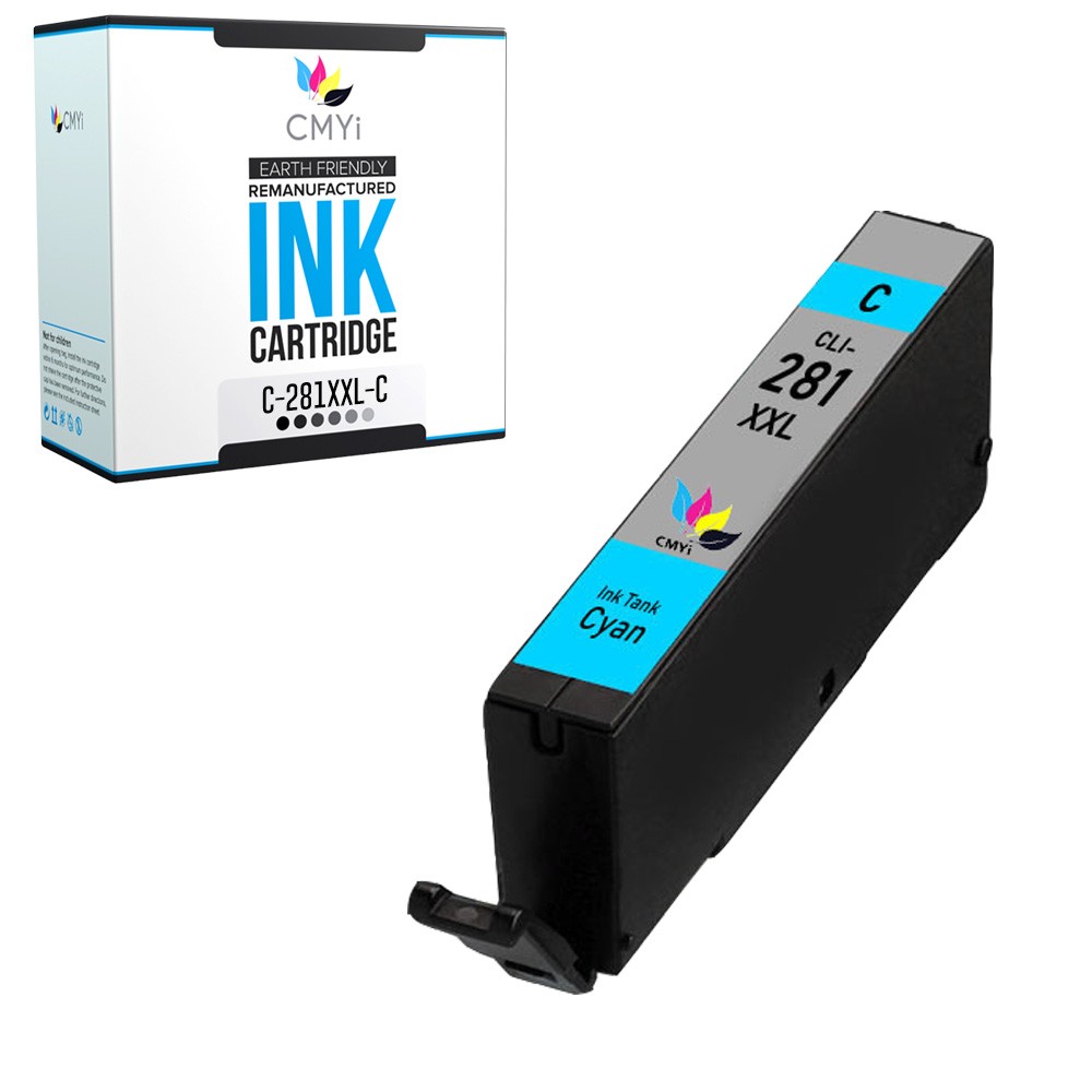 CMYi 1X Compatible 281XXL Cyan Ink for Canon PIXMA TS9520a TS9521C TR7520 TR7620