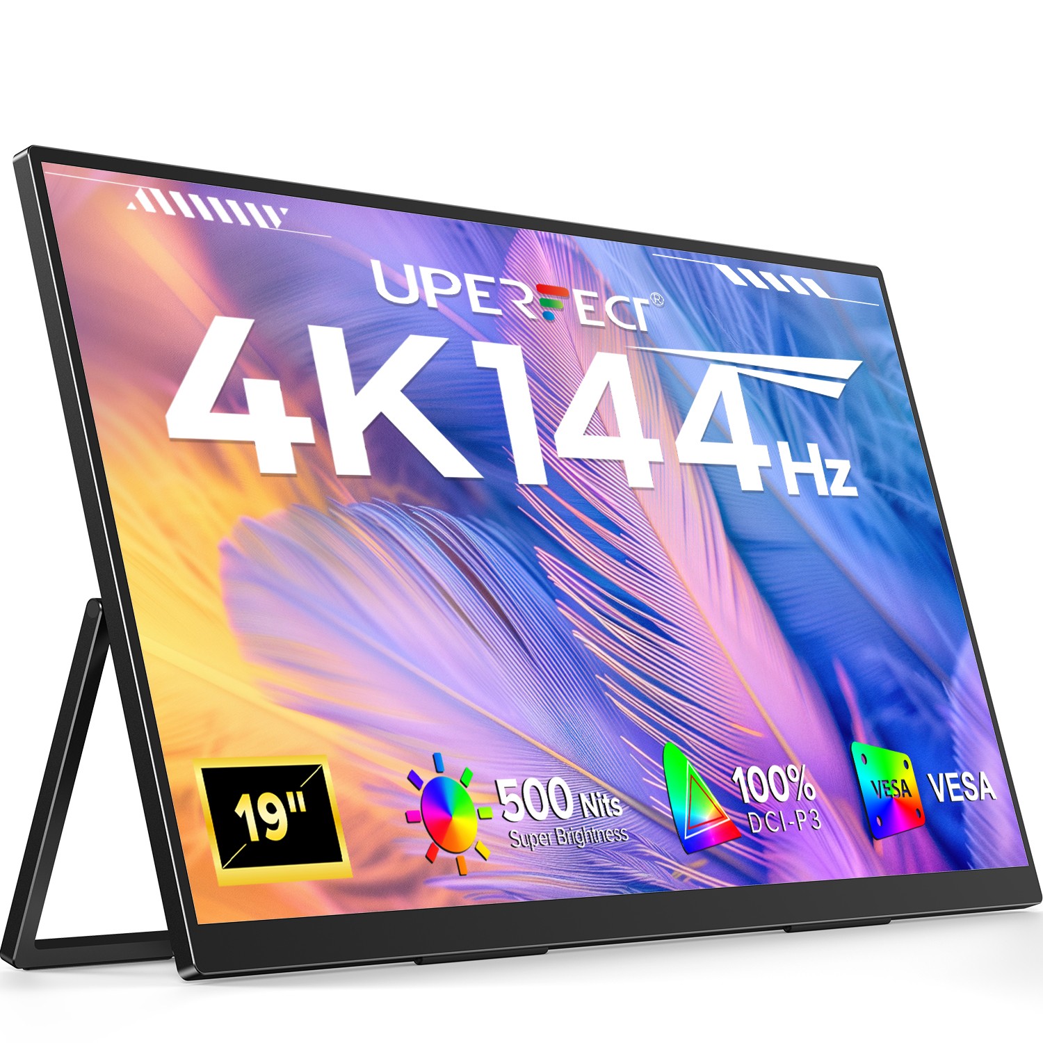 UPERFECT 19" QLED 4K Monitor 3840x2160 Portable Screen Laptop USB C Monitor