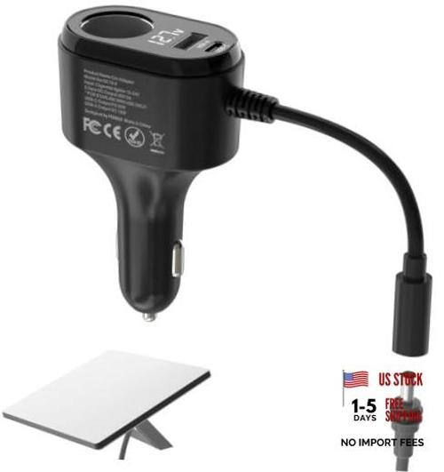 Starlink Mini Car Adapter - 12/24V-30V 2A, USB-C/A, 120W Socket, LED Display