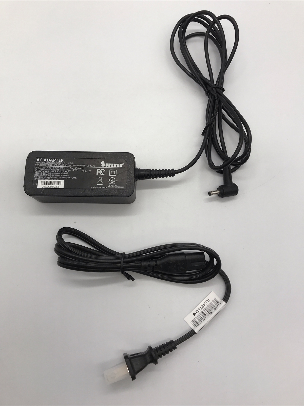 SUPERER 33W AC ADAPTER SPD190175D 19V  1.75A Niepan Xiamen Technology YH00032