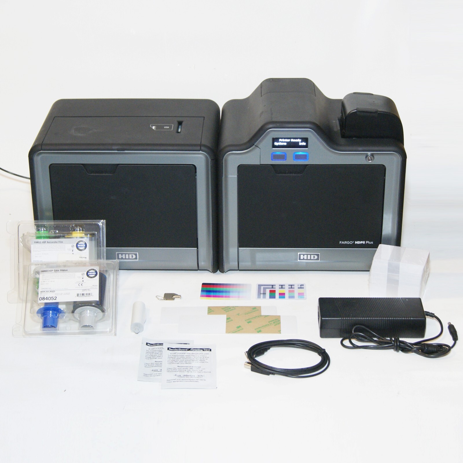 Fargo HDPii PLUS Duplex ID Card Printer + Encoder + Ribbon & Supplies Package PL