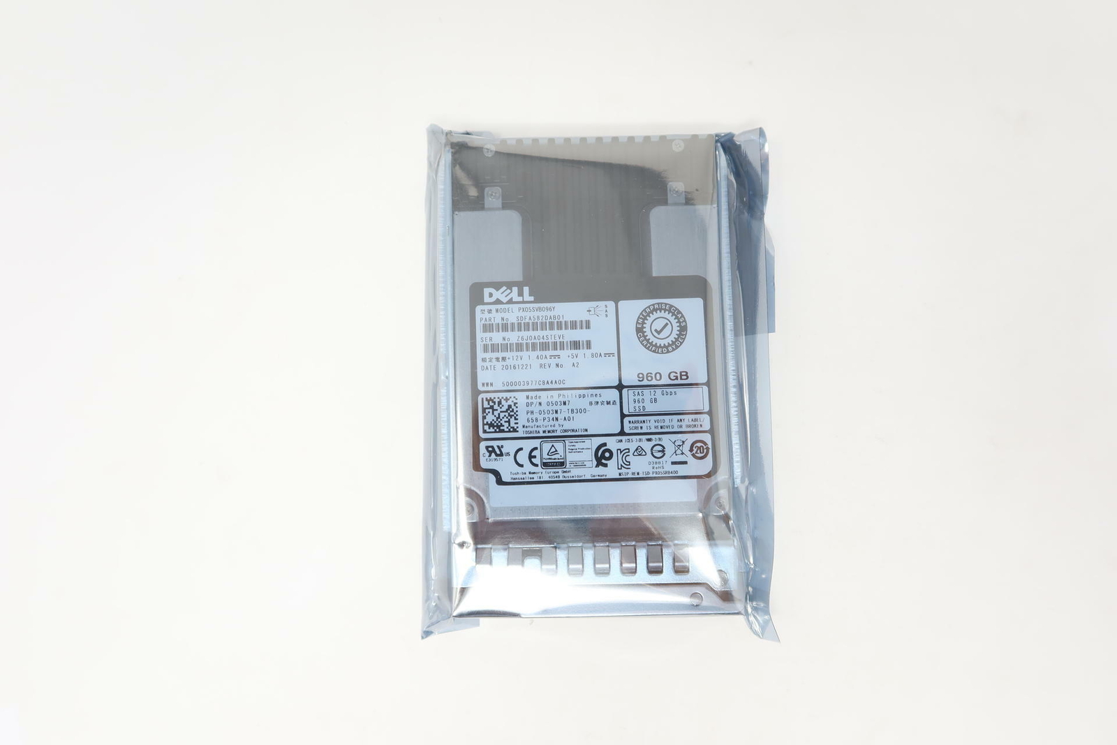 PX05SVB096Y Dell 960GB 2.5" SAS SSD 12Gb/s Server Solid State Drive