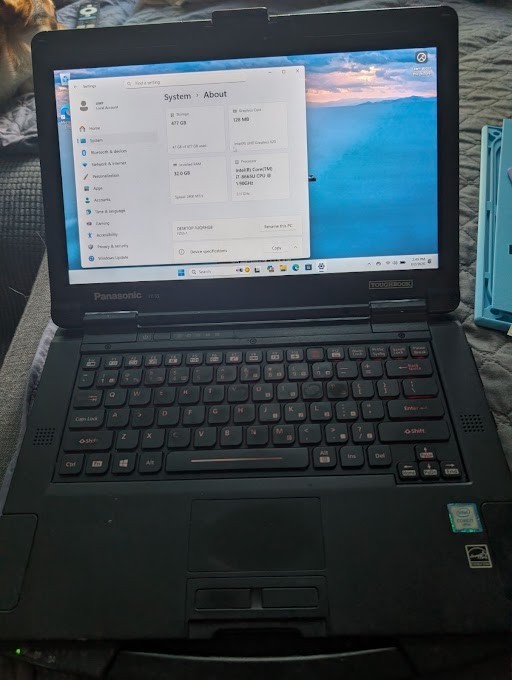 Panasonic Toughbook FZ-55 i7 8665U 1.90GHz 32GB 512 NVMe, Win 11 Pro
