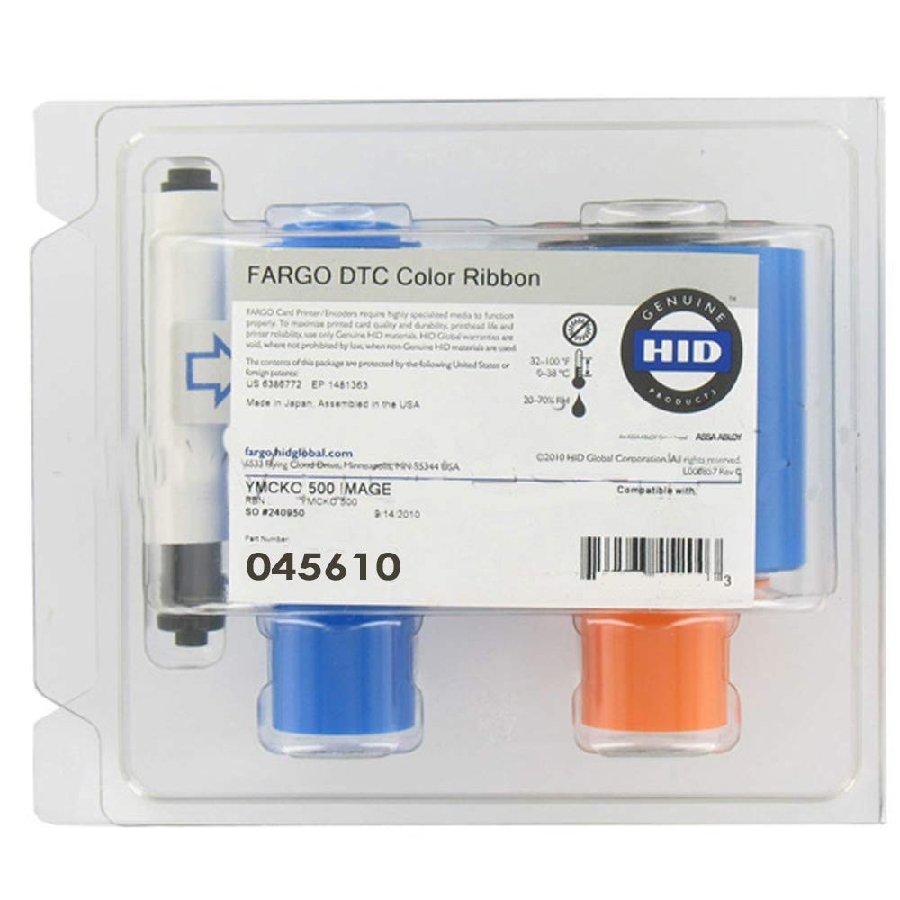 Fargo 45610 Color Ribbon - YMCKO - 500 prints - DTC1500