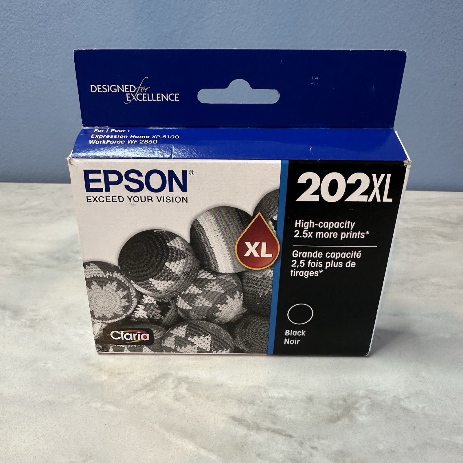 Epson 202XL Black High-Capacity Ink Cartridge Exp 08/24