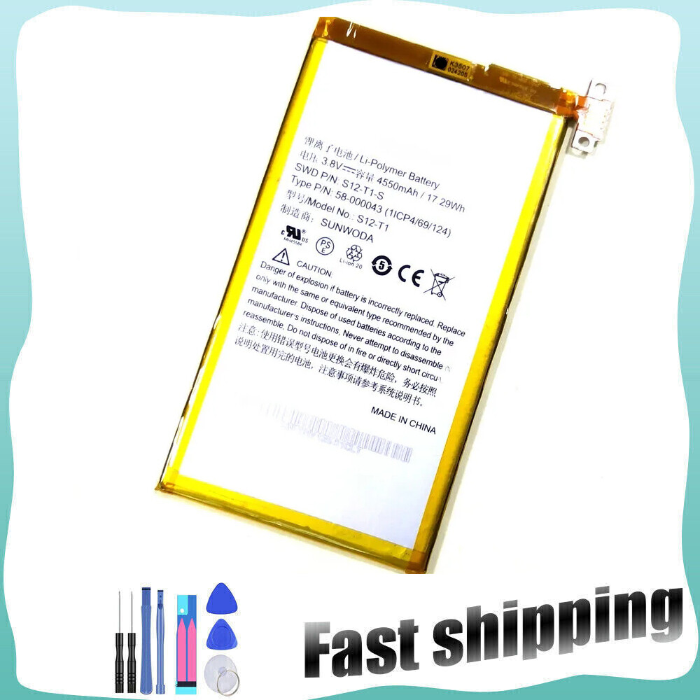 New Battery 58-000043 S12-T1-S For Amazon Kindle Fire HDX 7" 3rd Gen C9R6QM