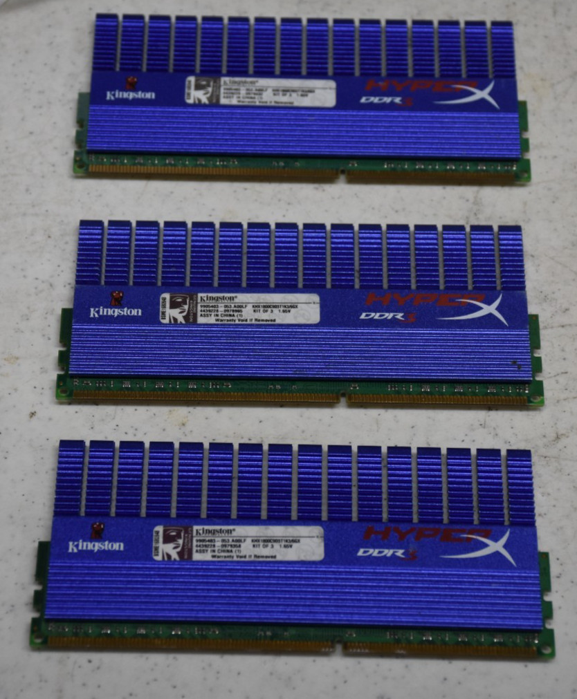 Kingston KHX1800C9D3T1/6GX DDR3 6GB Kit (3x2GB) - DDR3 1800MT/s XMP CL9 DIMM