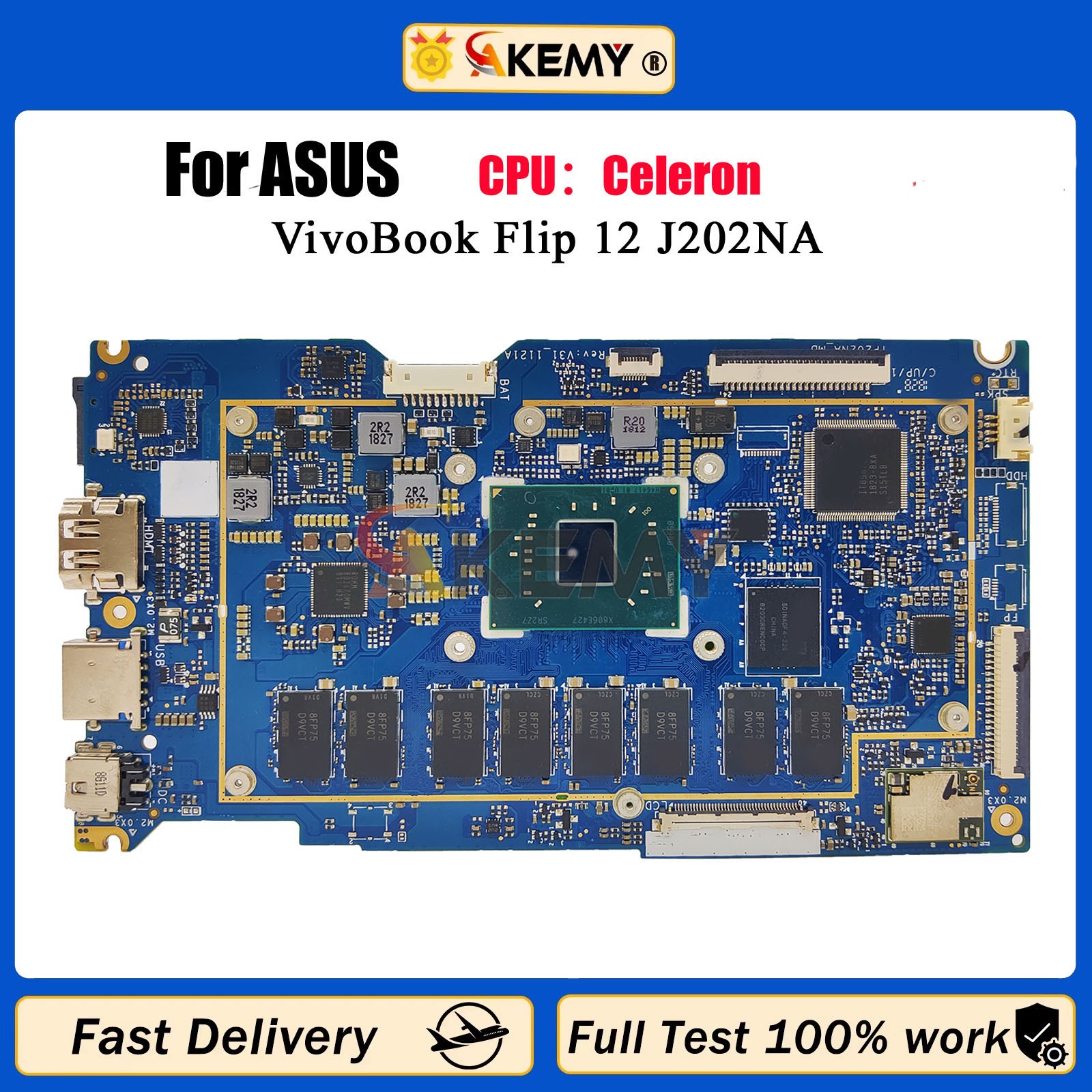 TP202NA For ASUS 12 Flip TP202NAS J202NA TP202N Mainboard Celeron CPU Tests OK