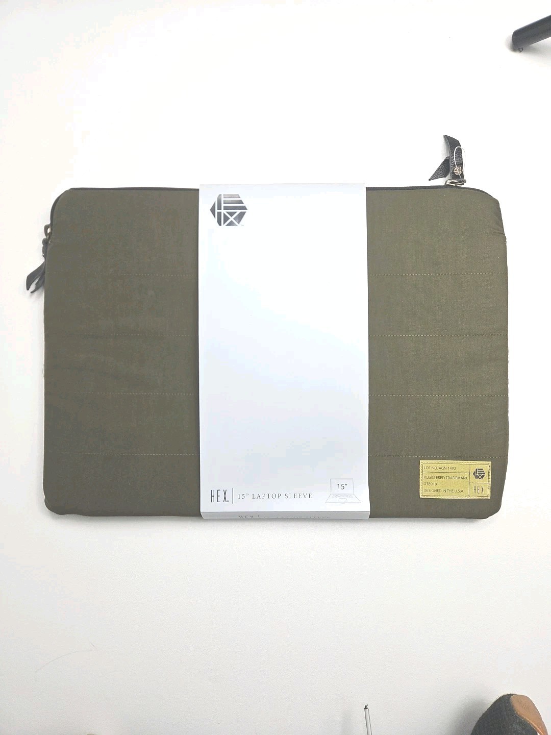 New HEX LAPTOP Sleeve for 15" MACBOOK Green Padded Case MacBook Water resistant 
