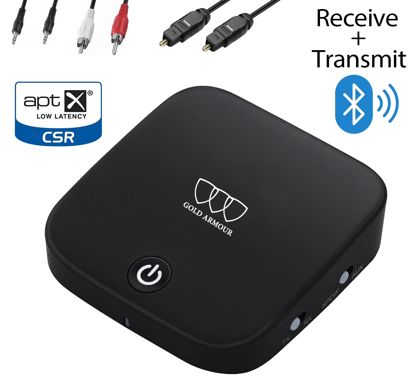 Bluetooth Transmitter Receiver 2 IN 1 Wireless Audio 3.5mm Jack Aux Adapter