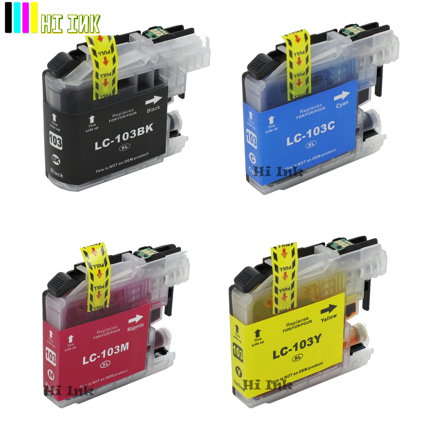 4 PK LC103XL High Yield Ink  For Brother MFC-J470DW MFC-J450DW MFC-J6720DW