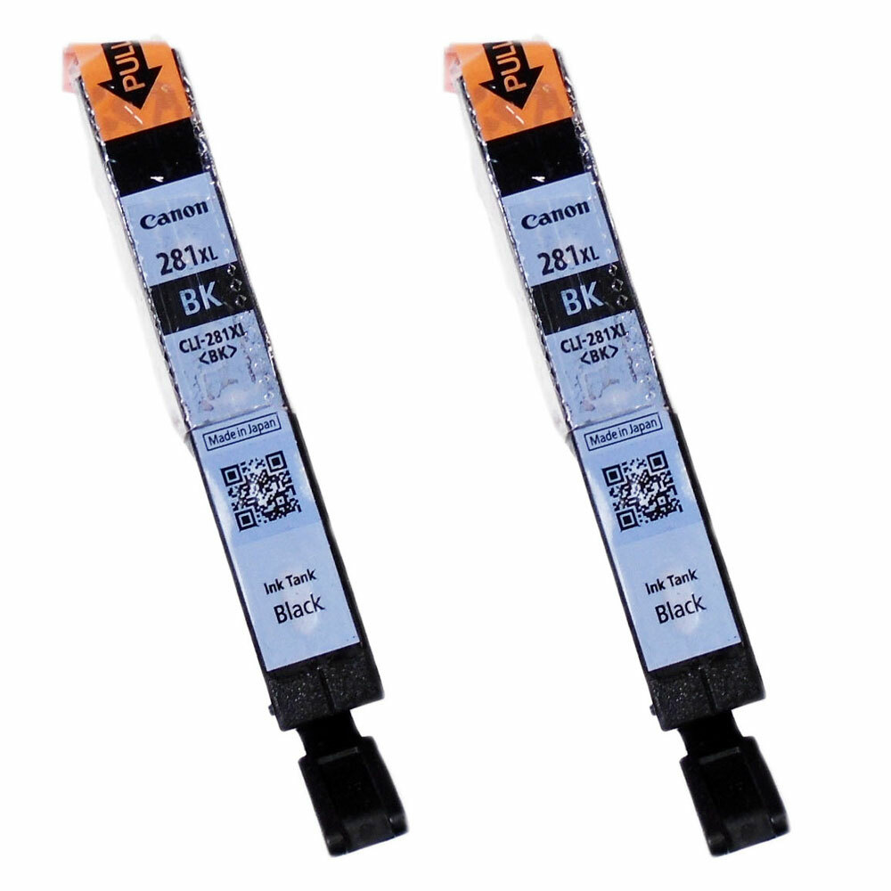 2PK Genuine Canon CLI-281XL High Yield Black TR8520 TS9120 TS6120 TR7520 