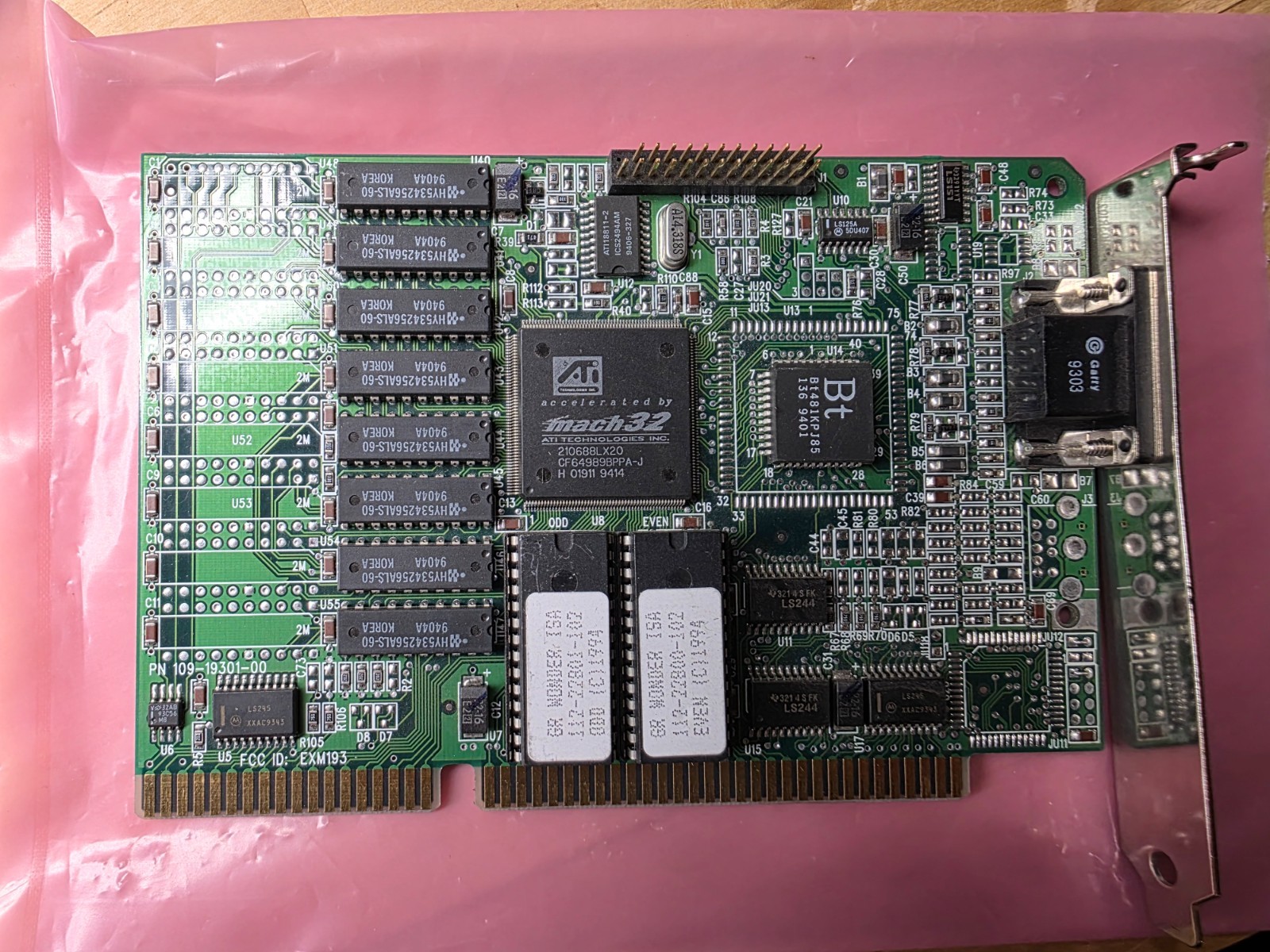 ATI Graphics Wonder 1MB 16-Bit ISA VGA Card Retro Mach32 1994 TESTED GOOD
