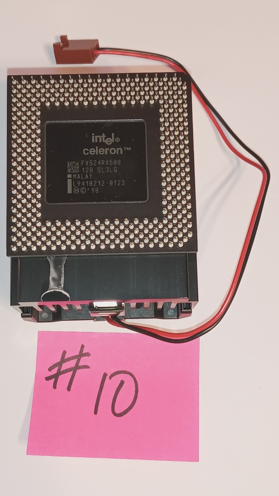 Intel Celeron 500Mhz FV524RX500 SL3LQ Socket 370 CPU w/ Intel Heatsink+Fan