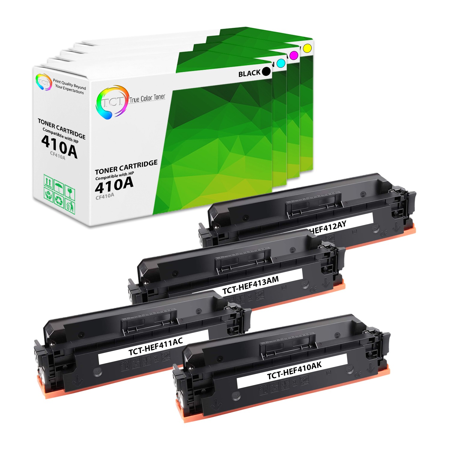 TCT 4PK 410A Toner Set CF410A CF411A CF412A CF413A For HP Enterprise M452 MFP