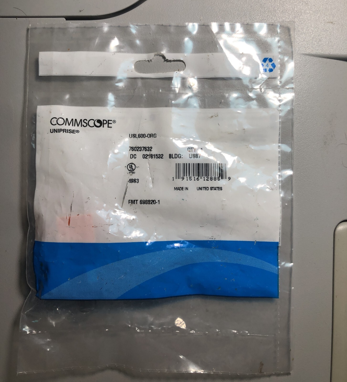Qty=2 Commscope USL600-ORG  760237632 Cat6 Uniprise USL Modular Rj45 Jack