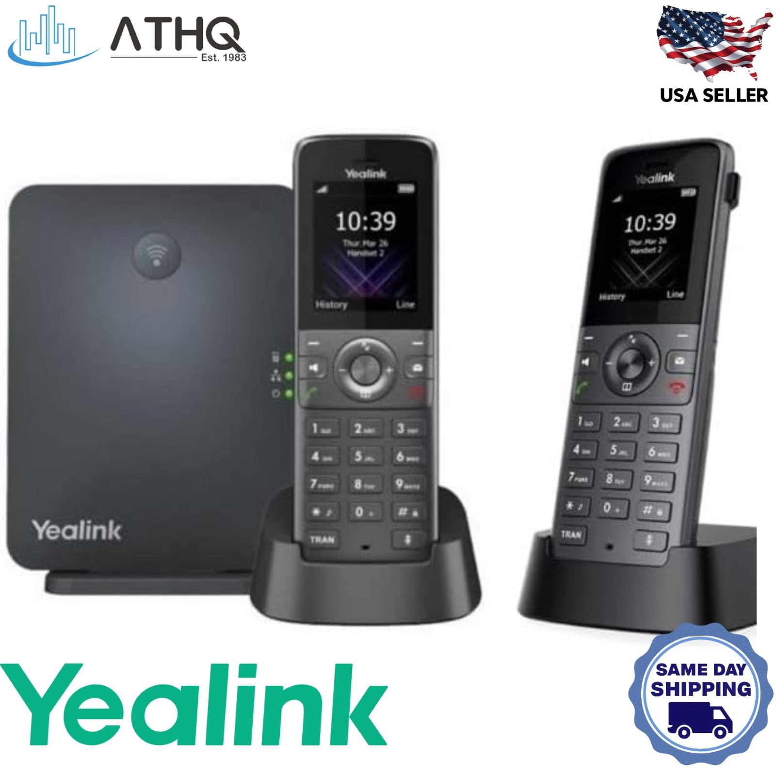 Yealink W73P DECT IP Phone W70B Base + 1-Unit W73H Handset Cordless Bundle NEW