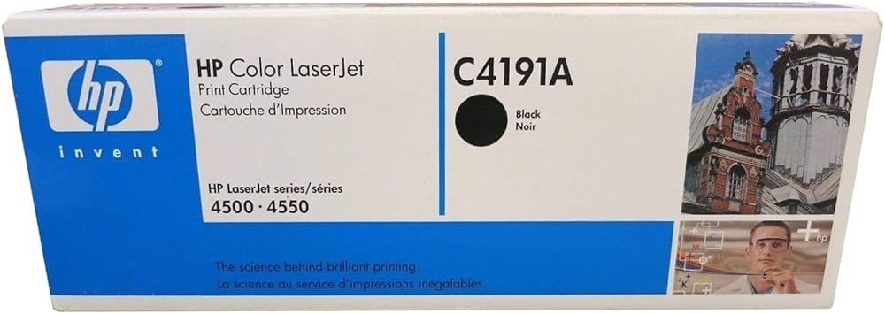 Genuine NEW HP C4191A Black Toner Cartridge – HP 640A – Color LaserJet 4500 4550