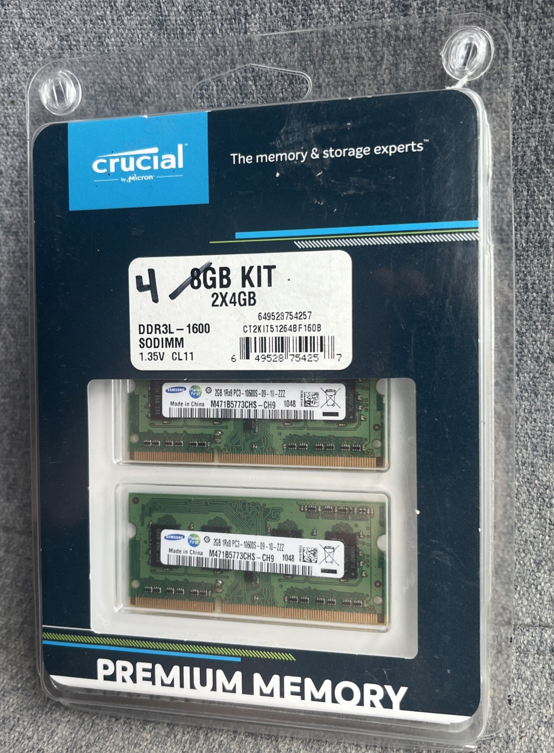 Samsung RAM 4GB (2x2GB) Laptop Memory DDR3 PC3-10600S M471B56773CHS-CH9 SODIMM