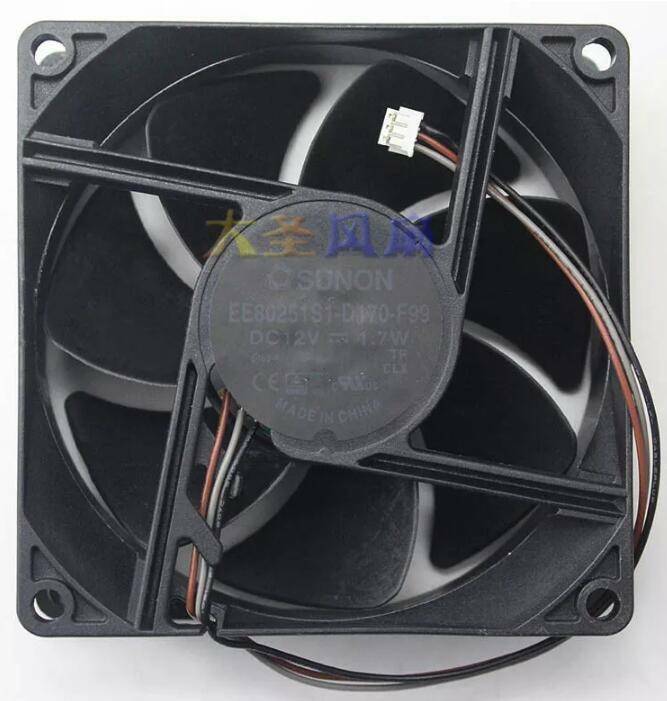 1Pcs For SUNON Projector Cooling Fan EE80251S1-D170-F99 12V 1.7W 3-Pin 80mm