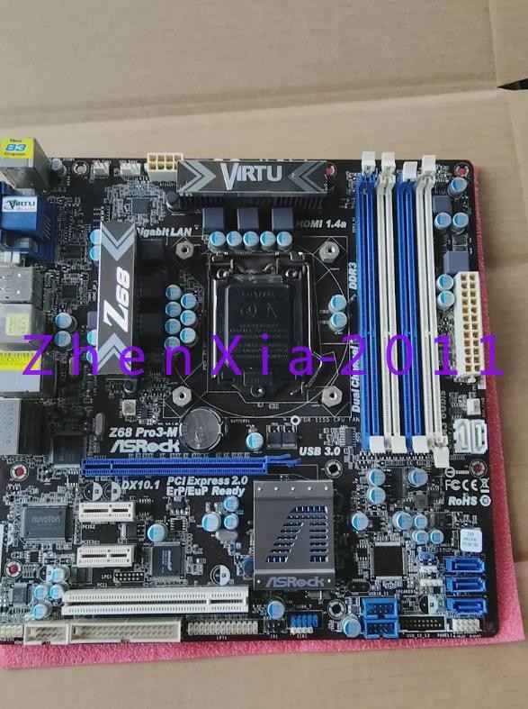 1pc used ASROCK motherboard Z68 PRO3-M