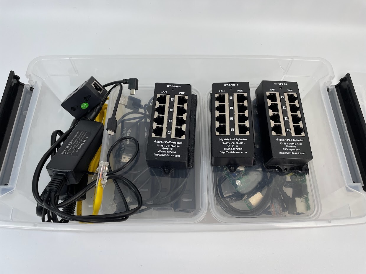PoE Kit: 3x 4-Port Gigabit PoE Injector, 4x USB Power, 8x PoE Splitter USB 5v