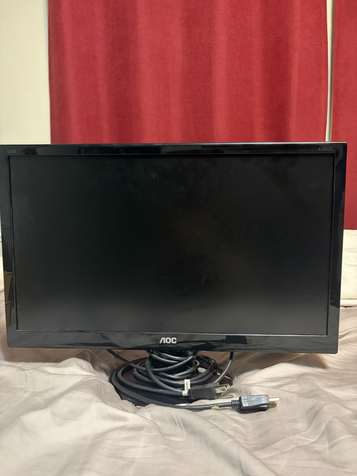 AOC E2252SwDn 22in LED 1080p 16:9 Widescreen Monitor VGA DVI-D Black