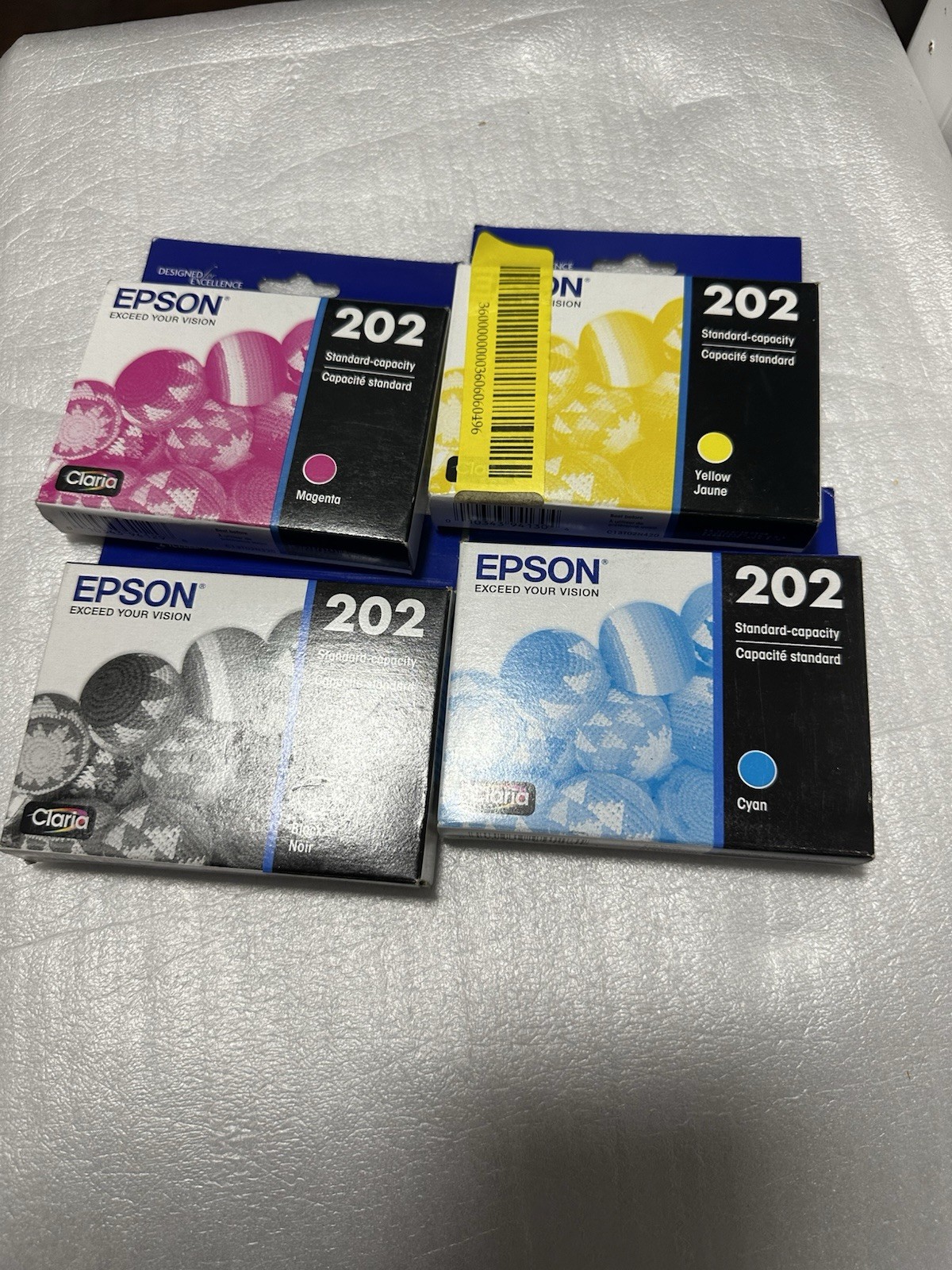 Epson 202 Ink Cartridge Black Cyan Magenta Yellow Sealed