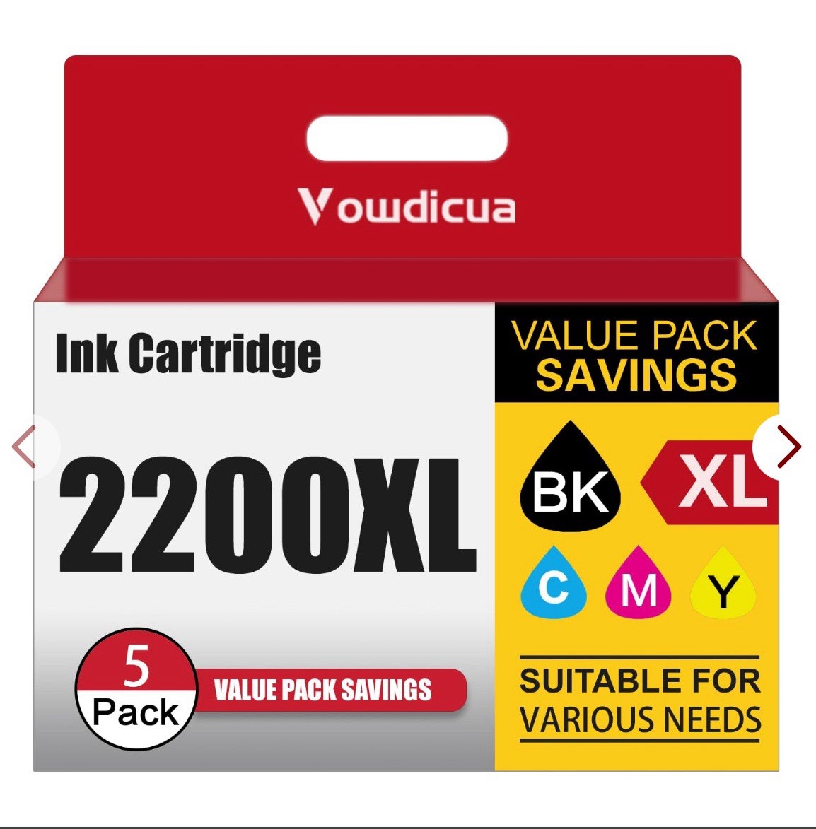PGI-2200XL Ink Cartridges 5-Pack Compatible 2200 Ink Cartridges Replacement f...